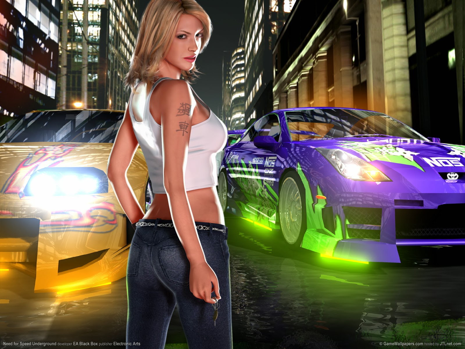 need for speed underground 2 wallpaper,vehicle,automotive design,car,sports car,drifting
