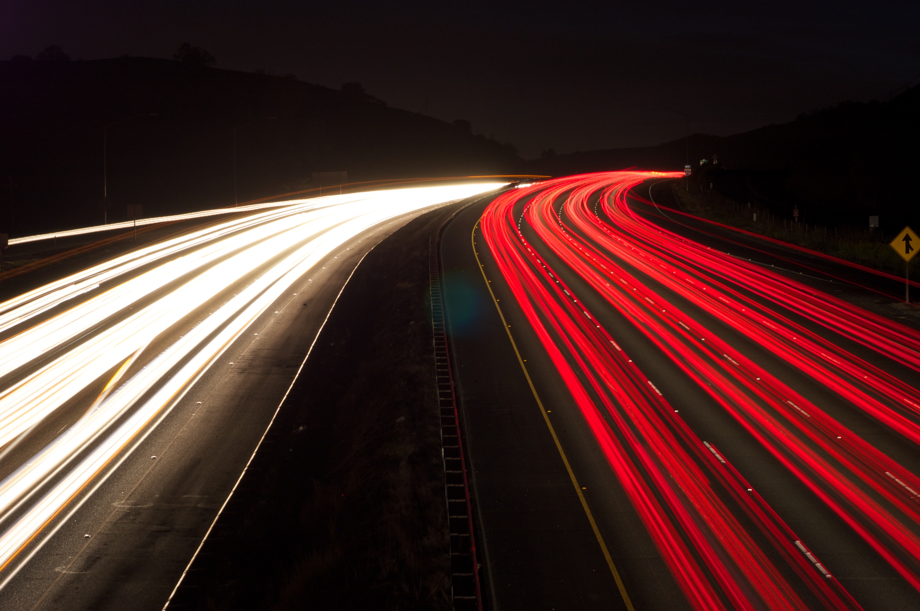 speed car wallpaper,red,highway,night,freeway,light