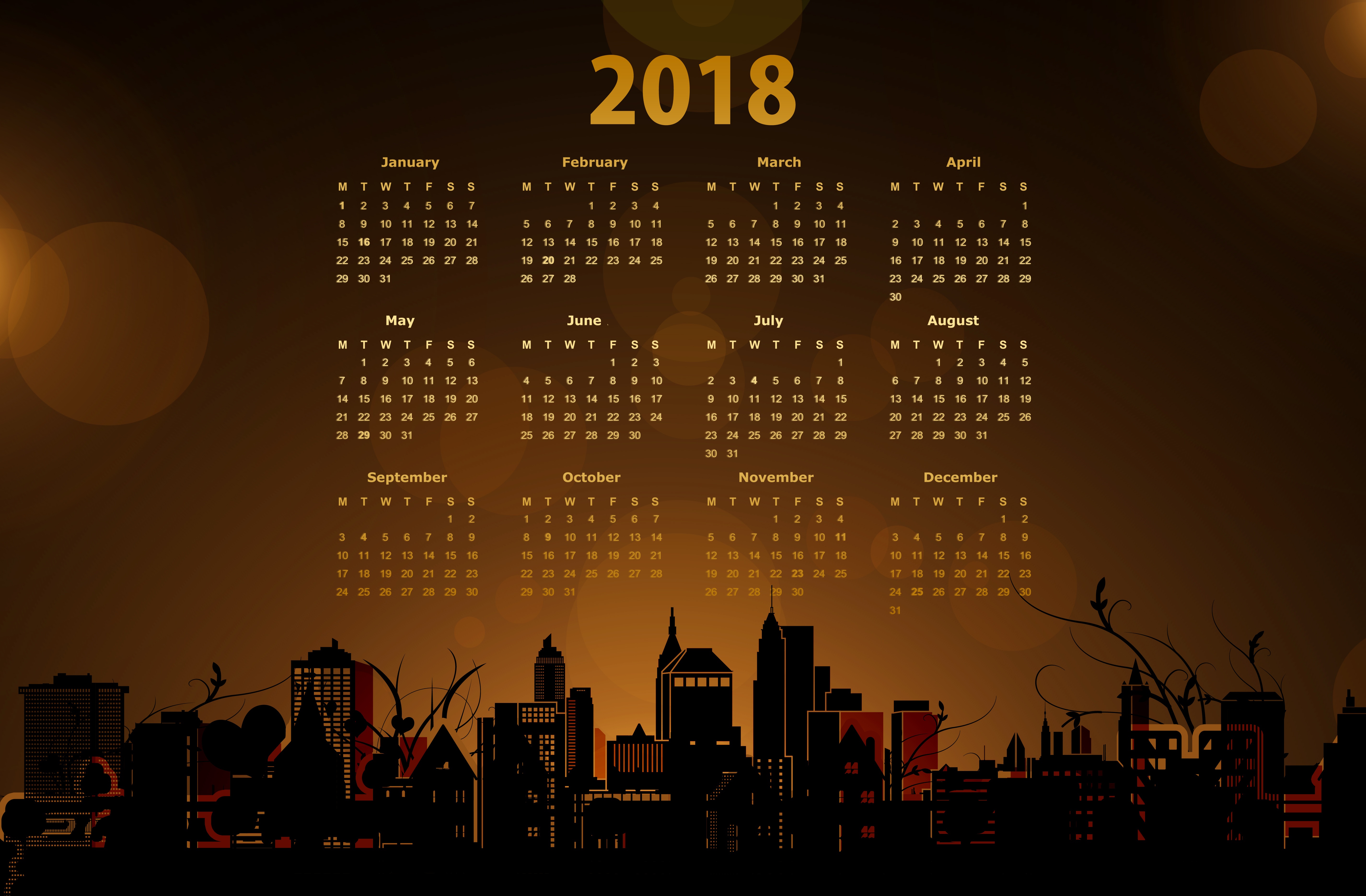 fond d'écran kalender,ciel,ville,jaune,police de caractère,nuit