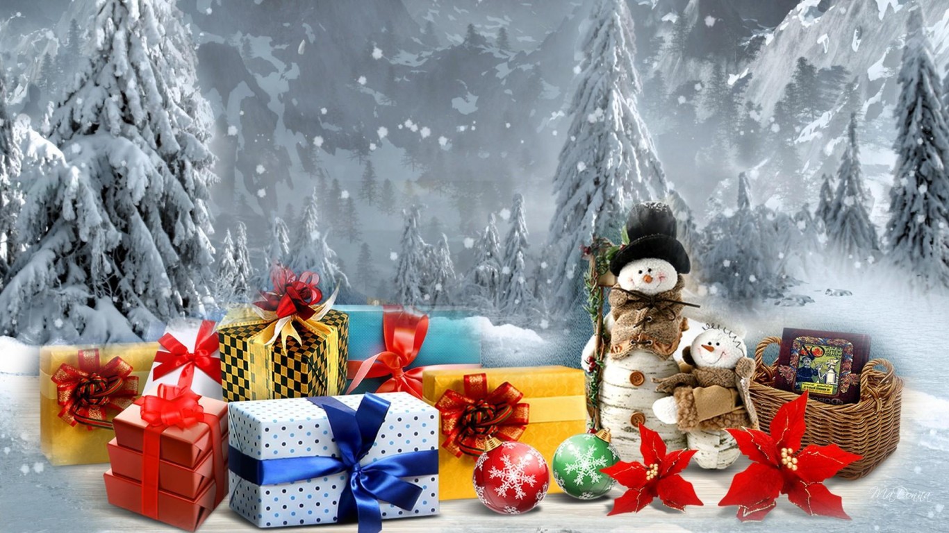 クリスマスの時間の壁紙,プレゼント,クリスマス・イブ,おもちゃ,アニメーション