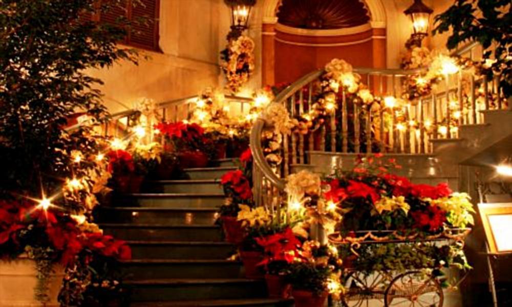 クリスマスの時間の壁紙,クリスマス,点灯,クリスマスの飾り,花柄,出来事