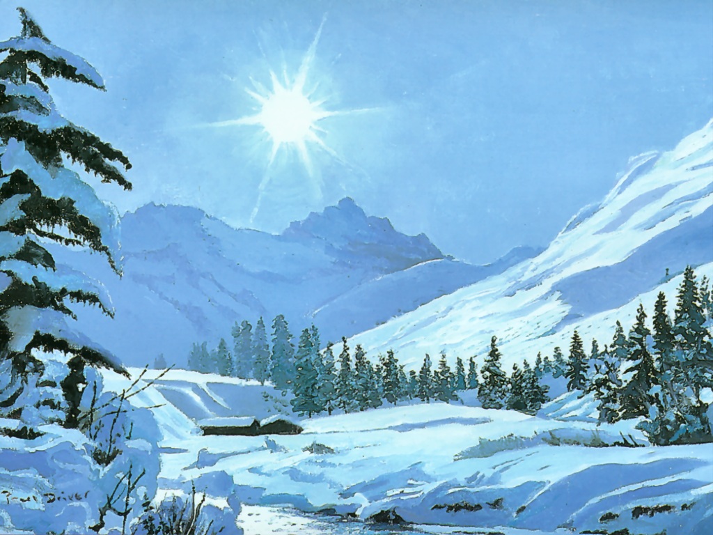 冬のクリスマスの壁紙,雪,山,自然,冬,自然の風景