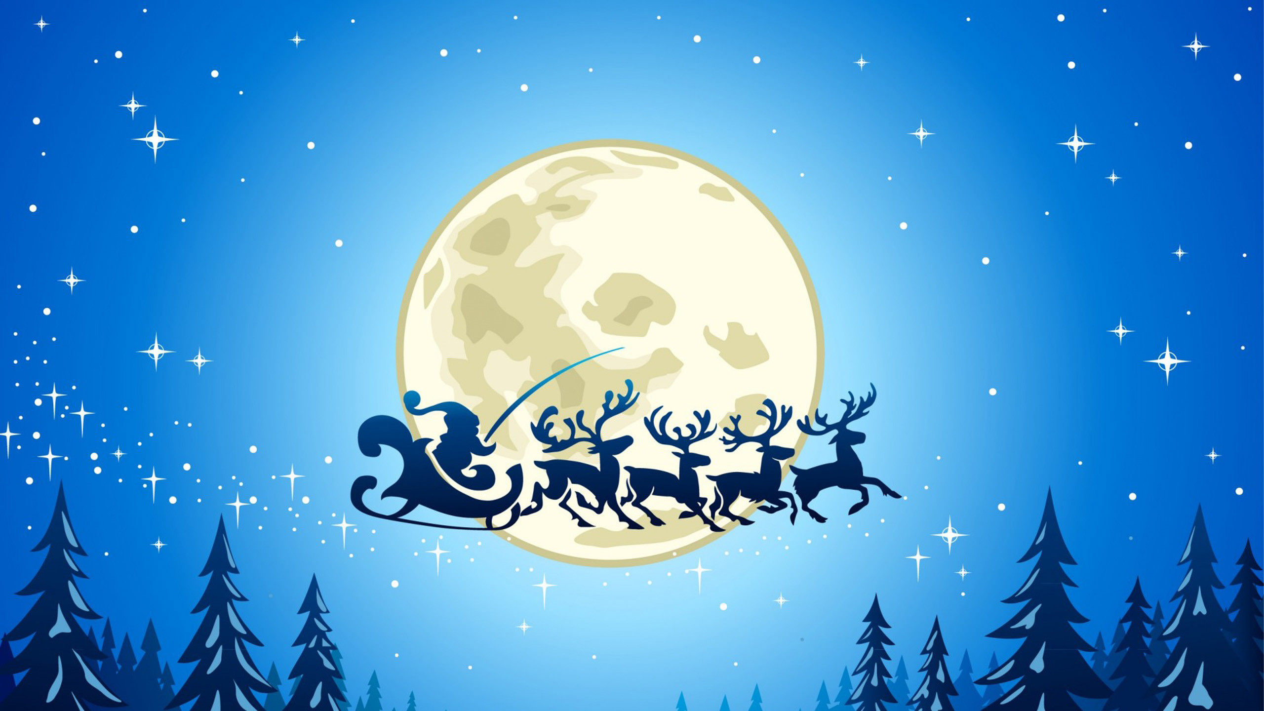 christmas theme wallpaper,sky,christmas eve,illustration,moon,tree