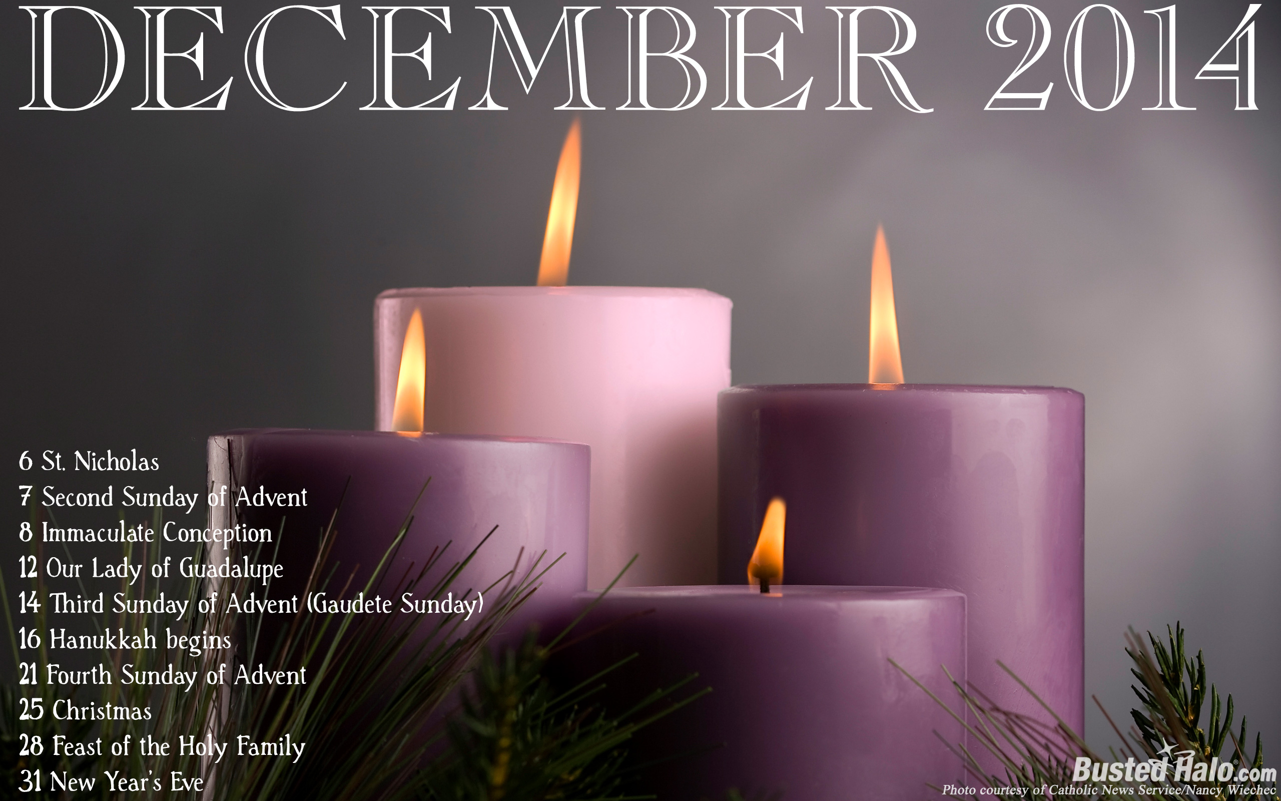 12月16日の壁紙,キャンドル,点灯,紫の,テキスト,フォント