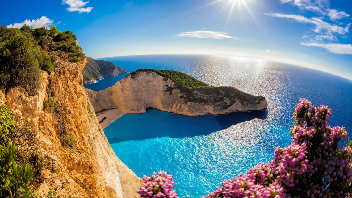 greece desktop wallpaper,body of water,natural landscape,nature,coast,sea