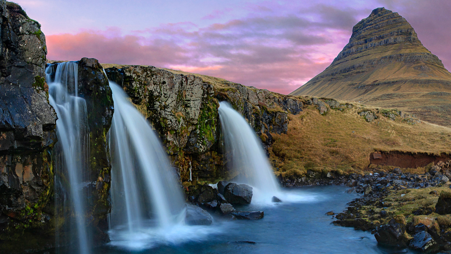 islandia wallpaper,waterfall,body of water,natural landscape,nature,water resources