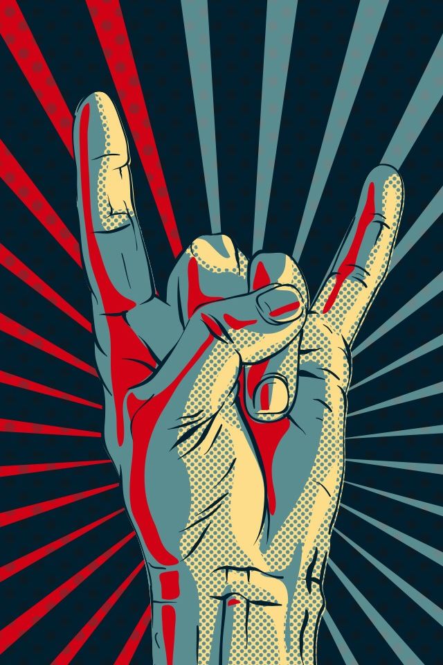 rock wallpaper iphone,karikatur,illustration,kunst,erfundener charakter,geste