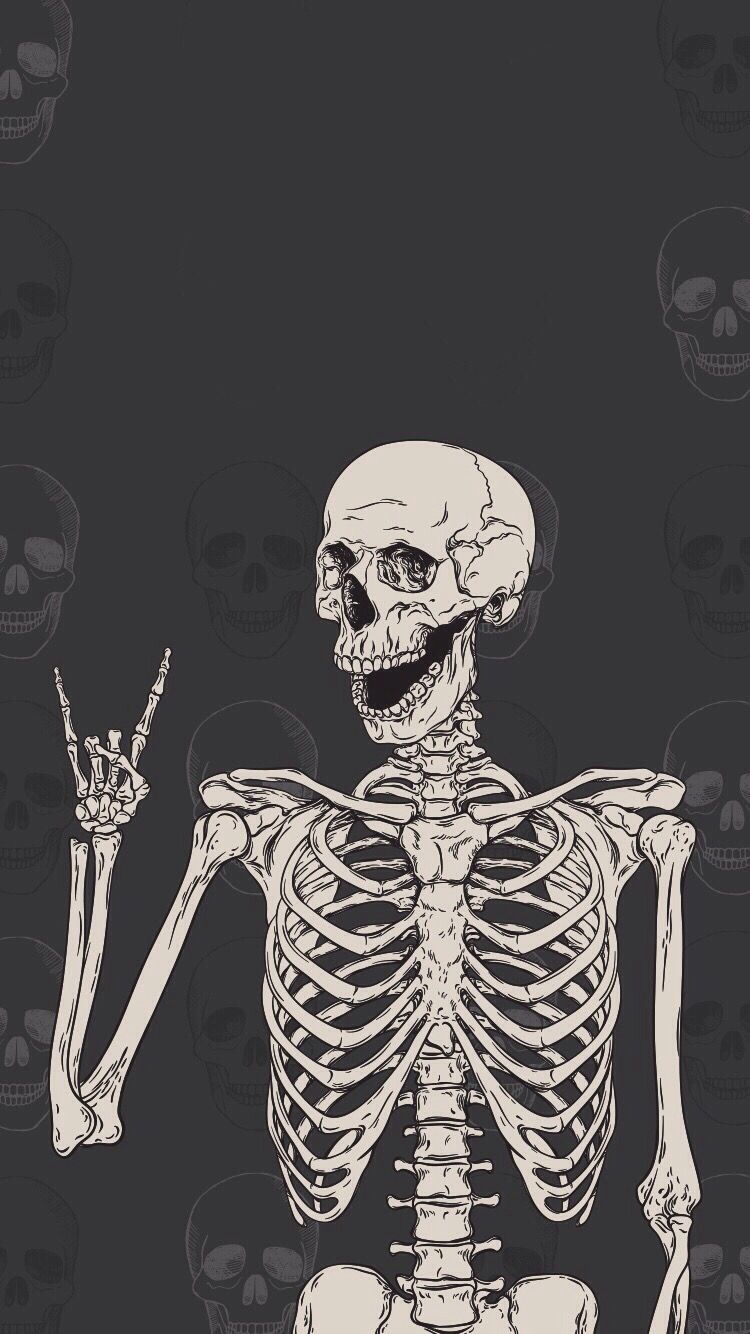 rock wallpaper iphone,skeleton,bone,human anatomy,organ,illustration