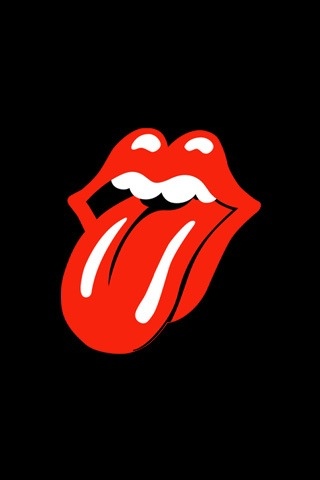 rock wallpaper iphone,red,lip,logo,mouth,illustration