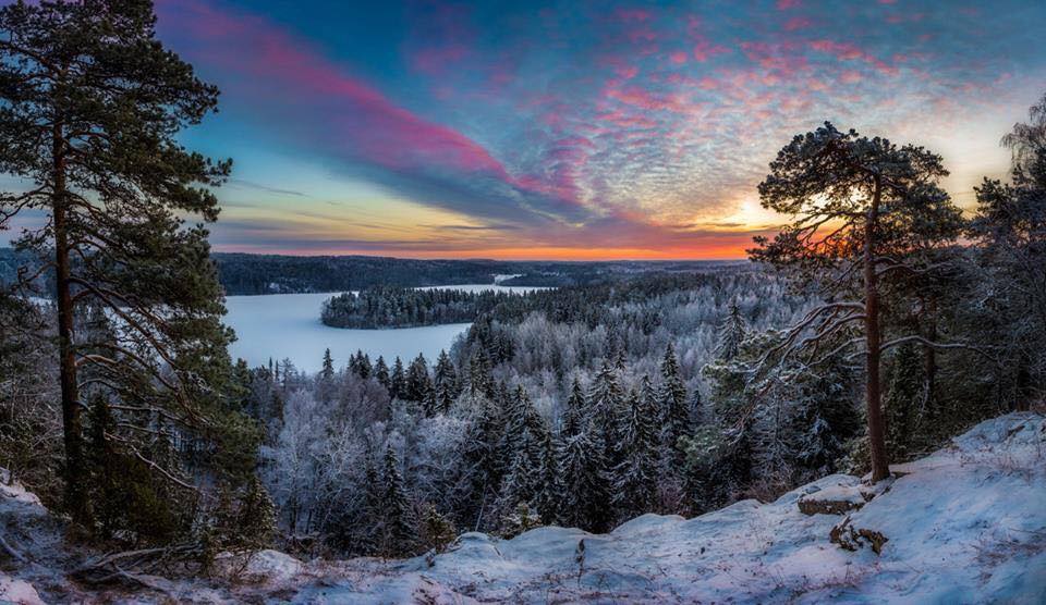 핀란드 벽지,하늘,자연 경관,자연,겨울,눈