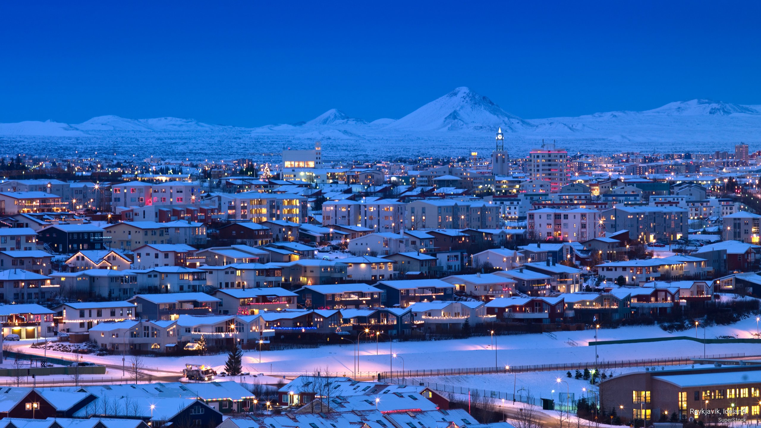 carta da parati reykjavik,cittadina,area metropolitana,città,cielo,area urbana