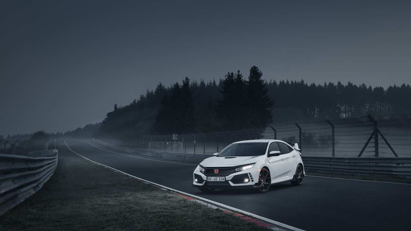 honda civic type r wallpaper hd,landfahrzeug,fahrzeug,auto,himmel,mittelgroßes auto