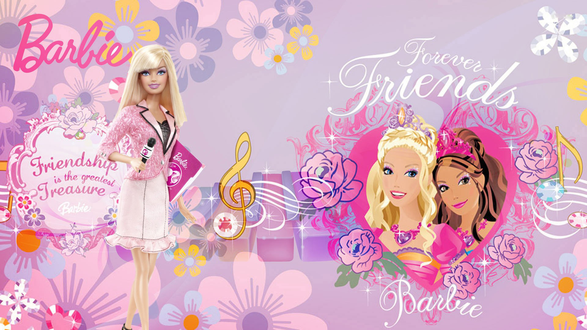 hd wallpaper download for mobile,doll,pink,barbie,text,cartoon
