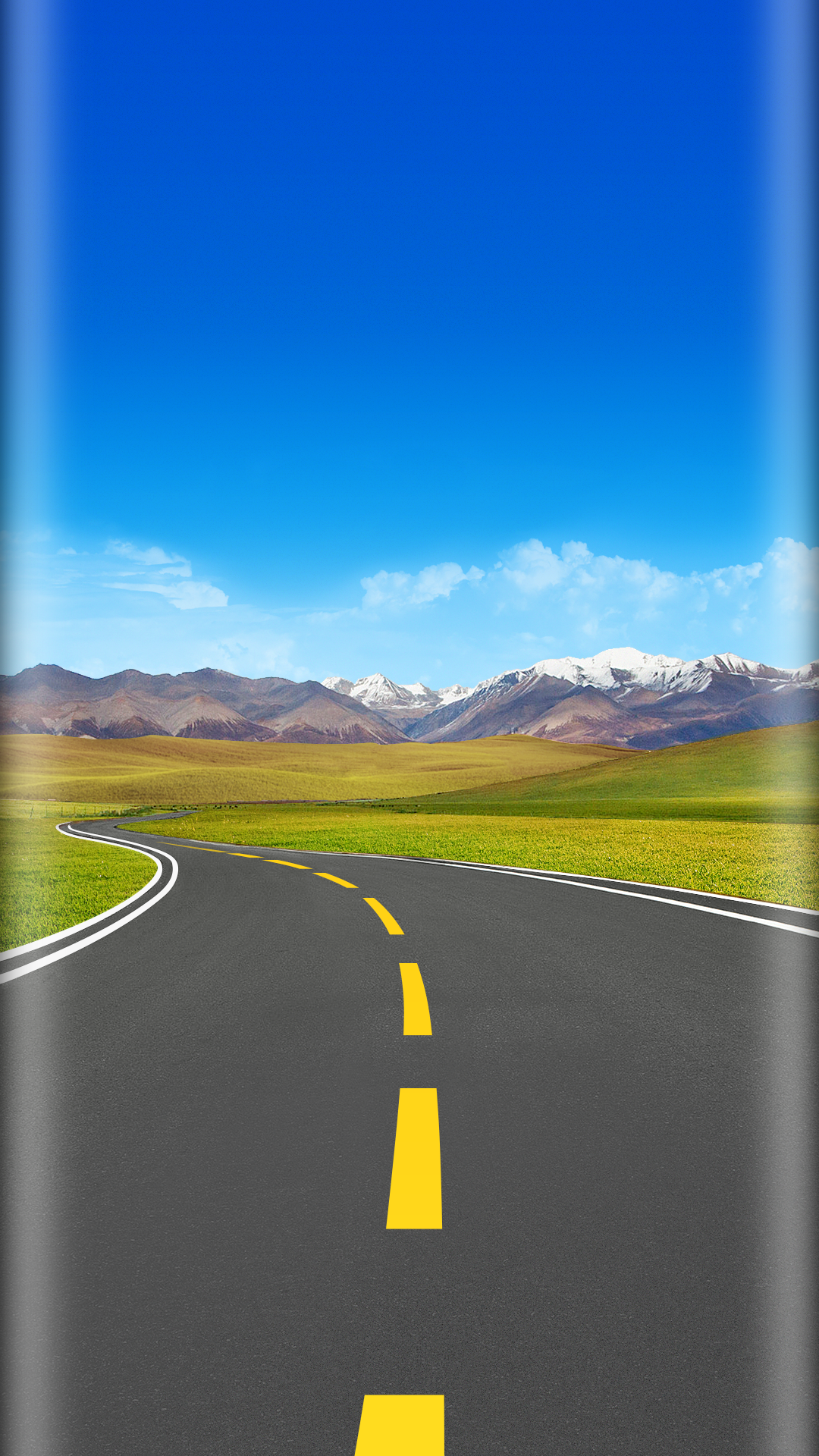 hd wallpapers for mobile phones,road,asphalt,highway,yellow,sky