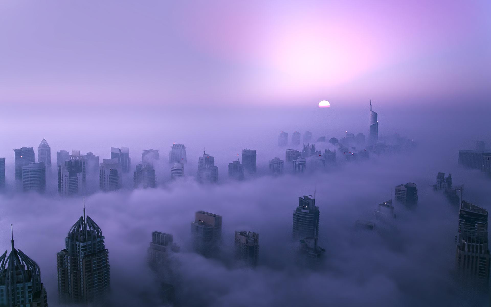 ドバイの壁紙,空,雰囲気,霧,靄,市