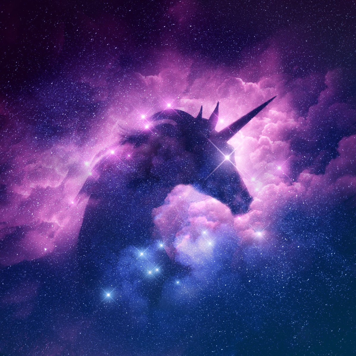 unicorn wallpaper,sky,fictional character,outer space,astronomical object,purple