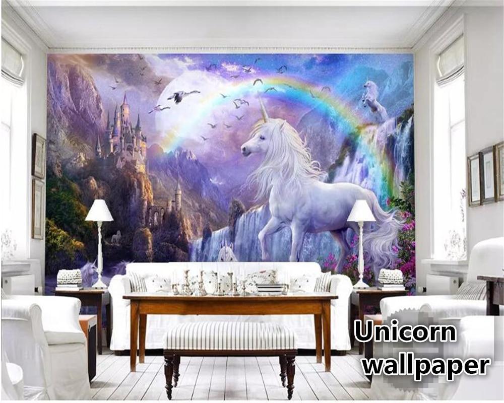 unicorn wallpaper,wall,mural,room,wallpaper,fictional character