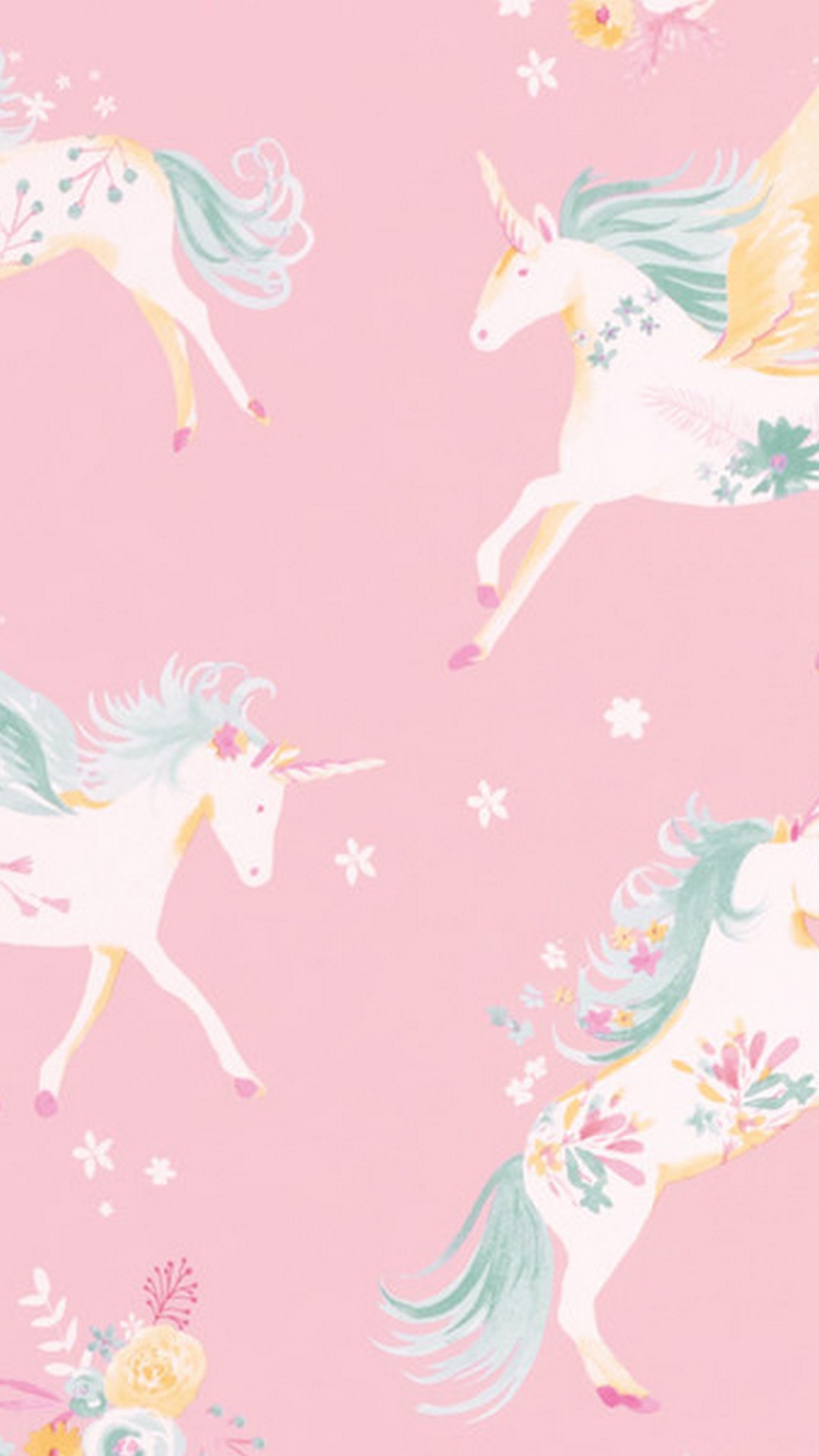 unicorn wallpaper,pink,unicorn,fictional character,mythical creature,illustration