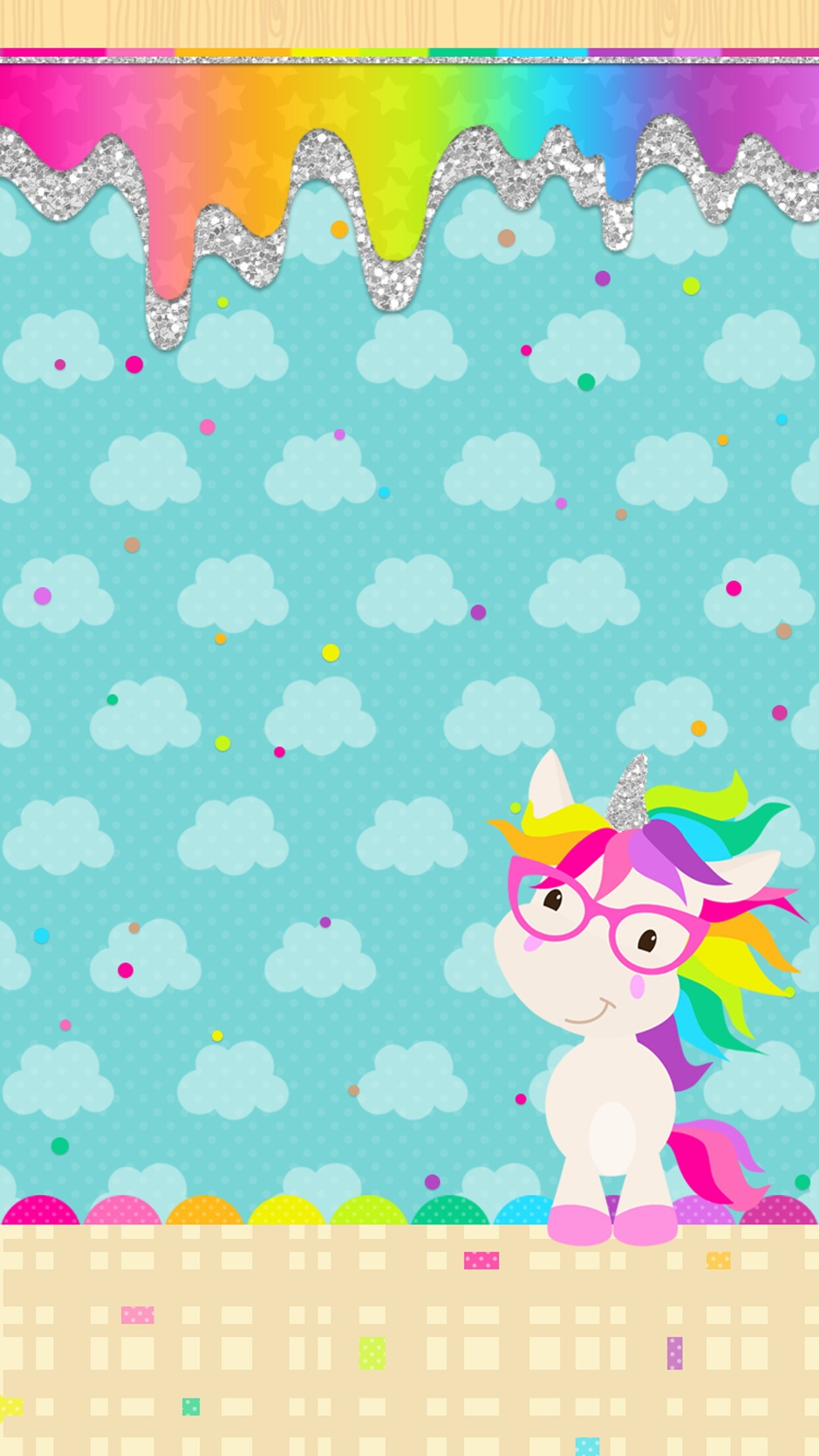 unicorn wallpaper,aqua,pattern,wrapping paper,fictional character,meteorological phenomenon