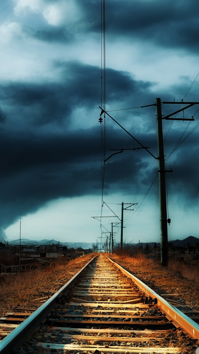 full hd wallpapers for mobile,sky,track,nature,transport,overhead power line