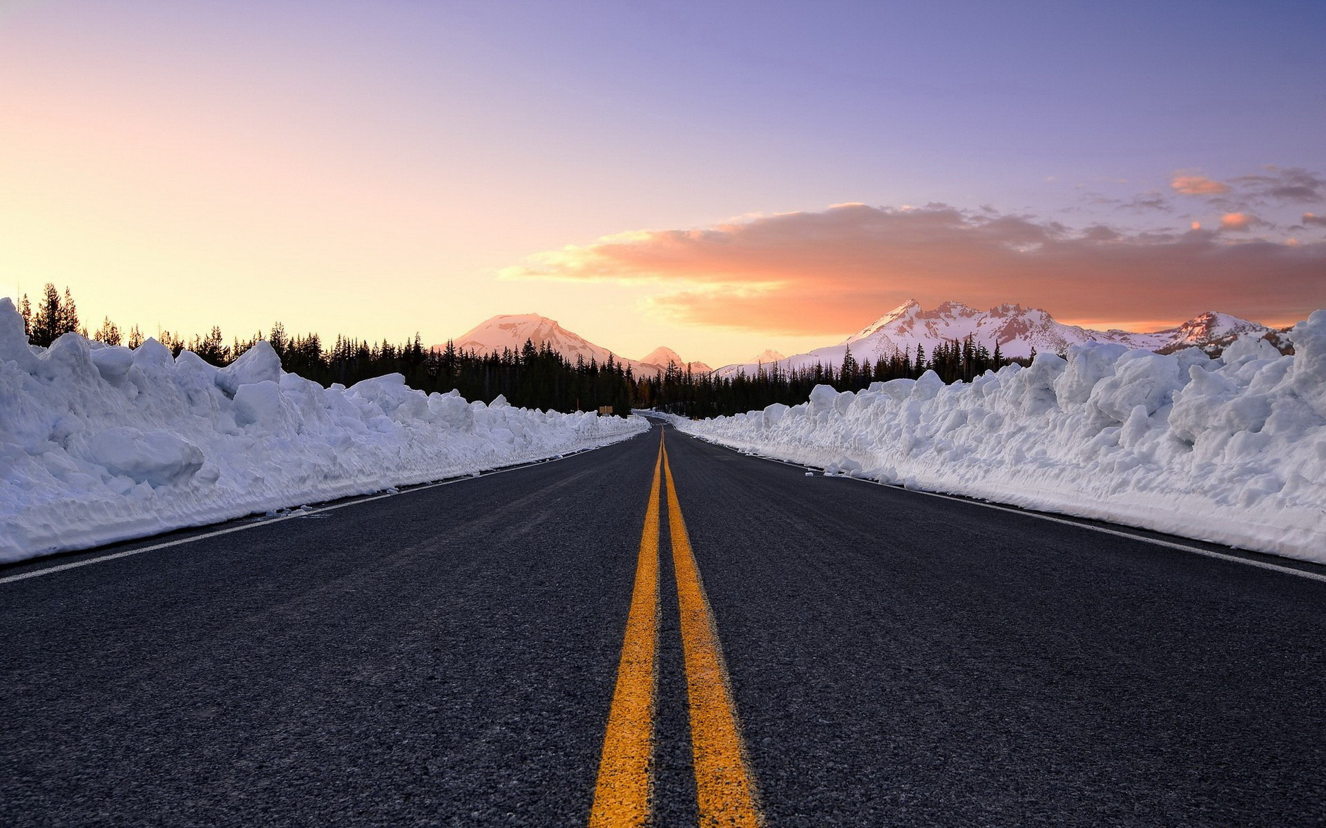 mkbhd壁紙,空,雪,道路,地平線,自然