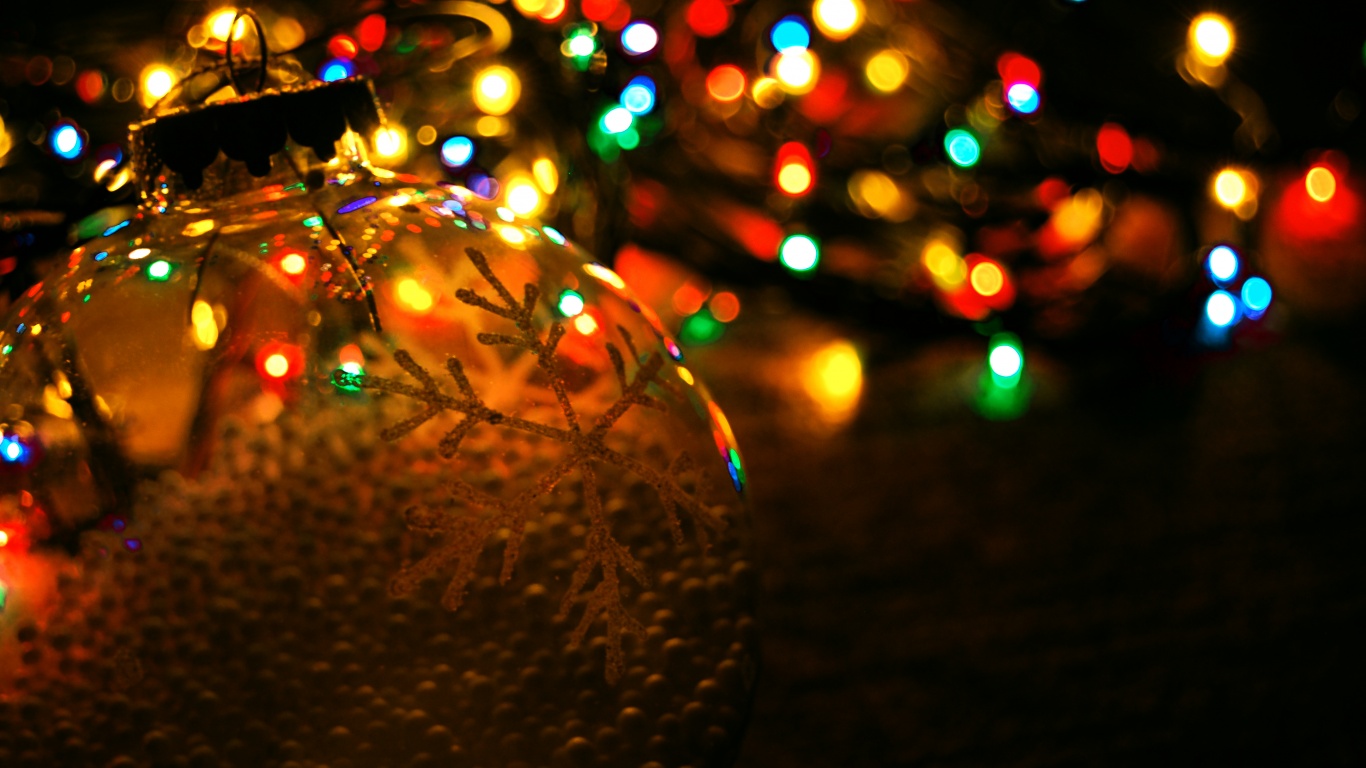 1366x768 wallpaper,christmas ornament,light,christmas lights,lighting,christmas