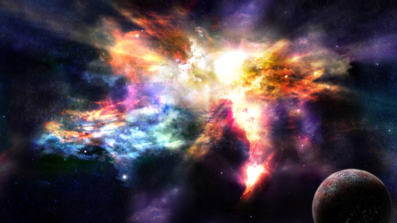 fondo de pantalla 1366x768,cielo,nebulosa,objeto astronómico,espacio exterior,atmósfera