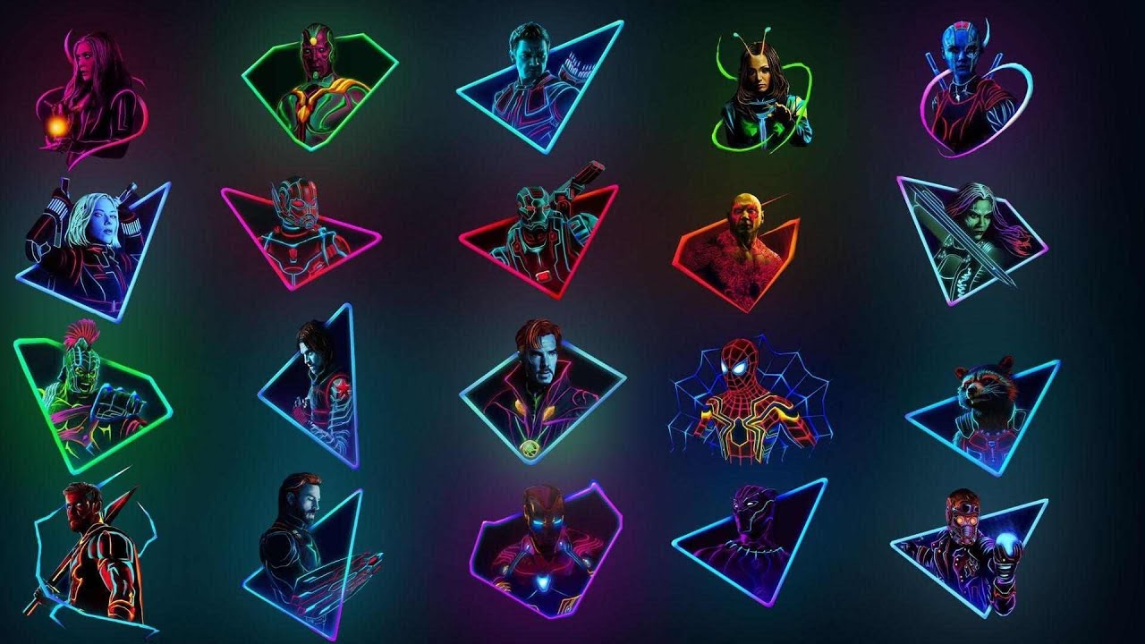 marvel wallpaper hd,games,neon,technology,animation