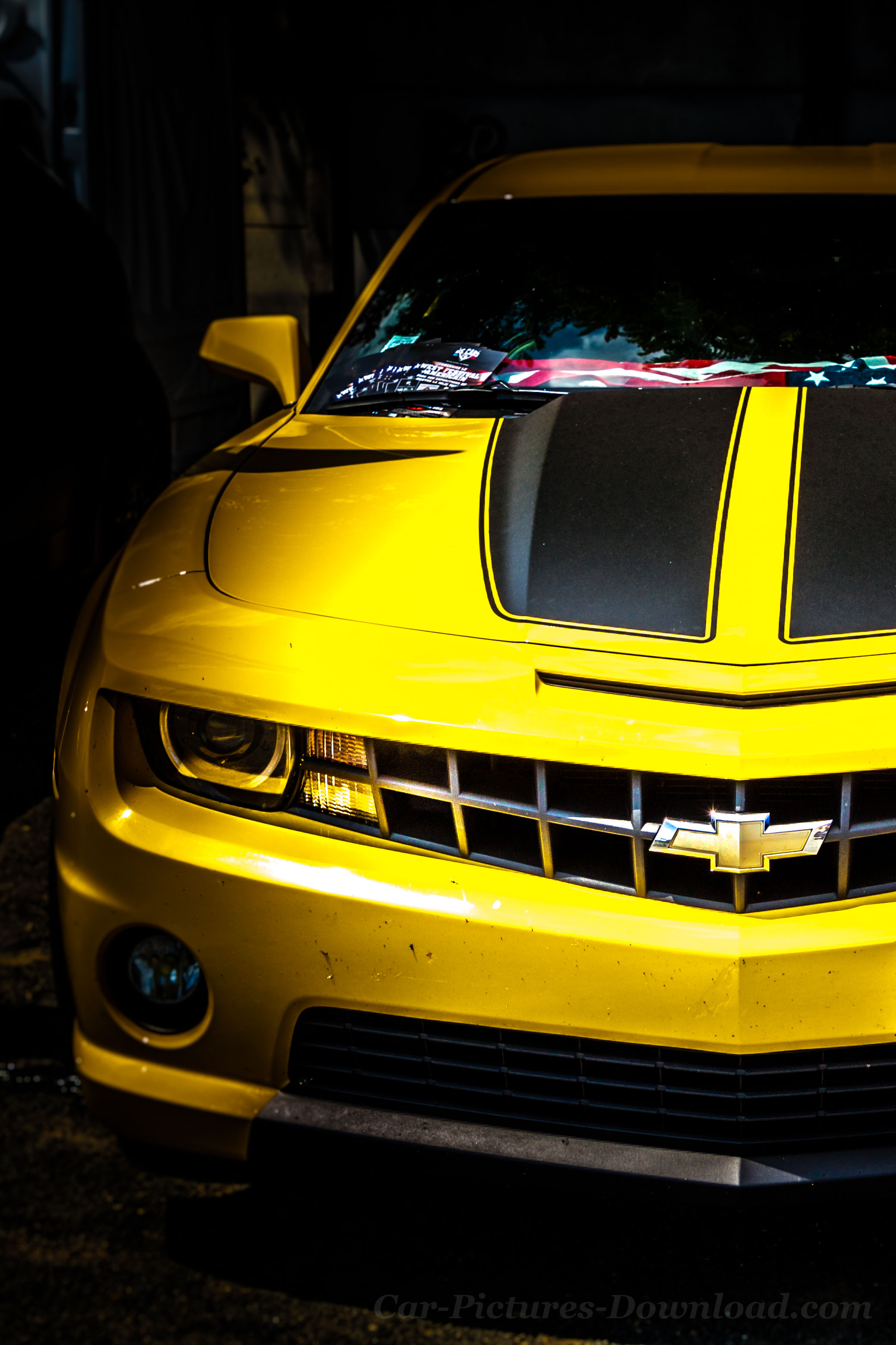 4k wallpaper phone,land vehicle,chevrolet camaro,vehicle,car,yellow