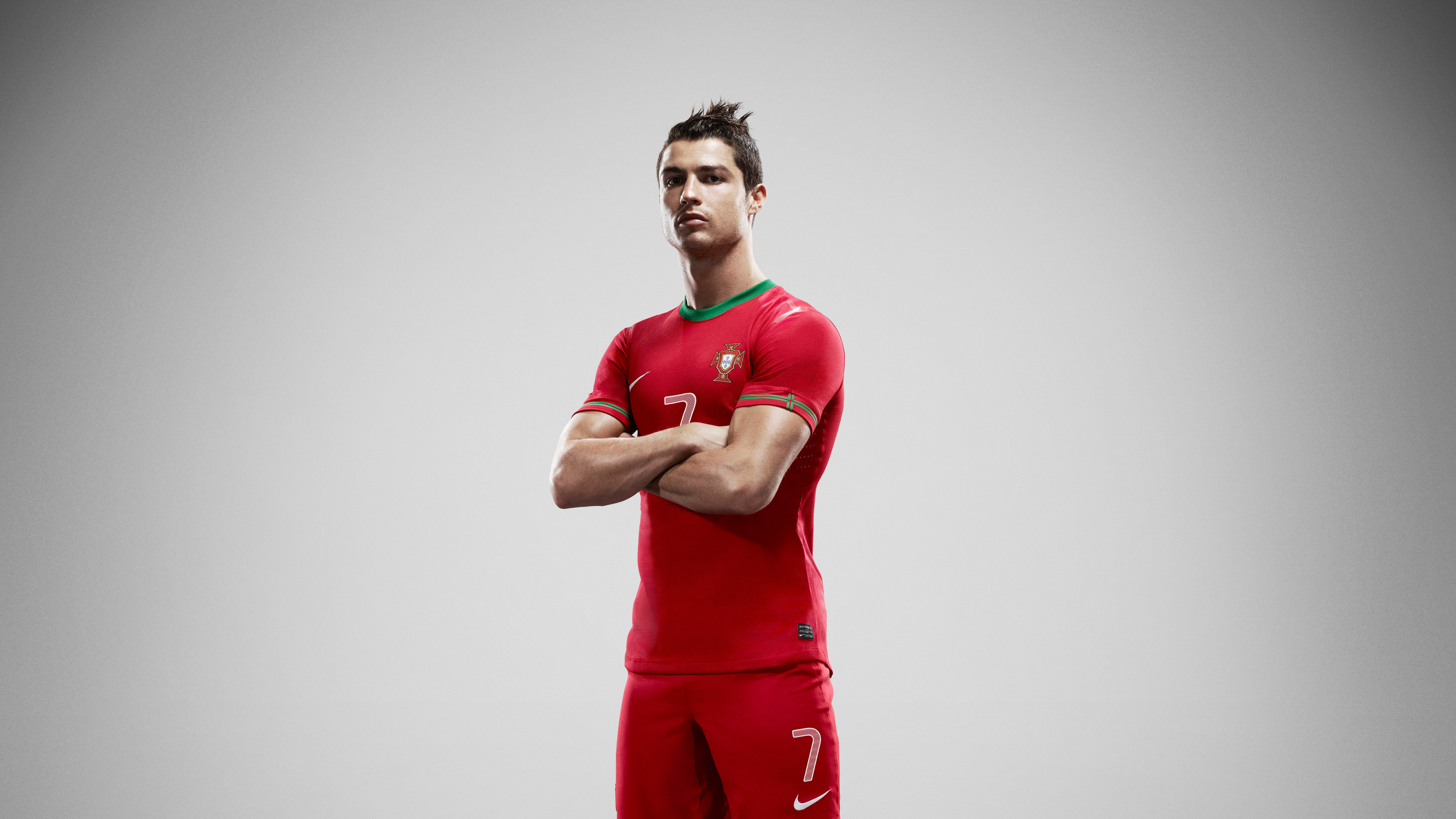 ronaldo wallpaper,sportswear,red,shoulder,standing,jersey