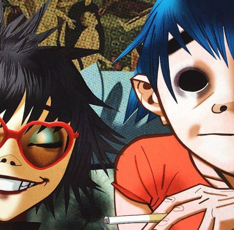 gorillaz tapete,karikatur,anime,animierter cartoon,cool,illustration