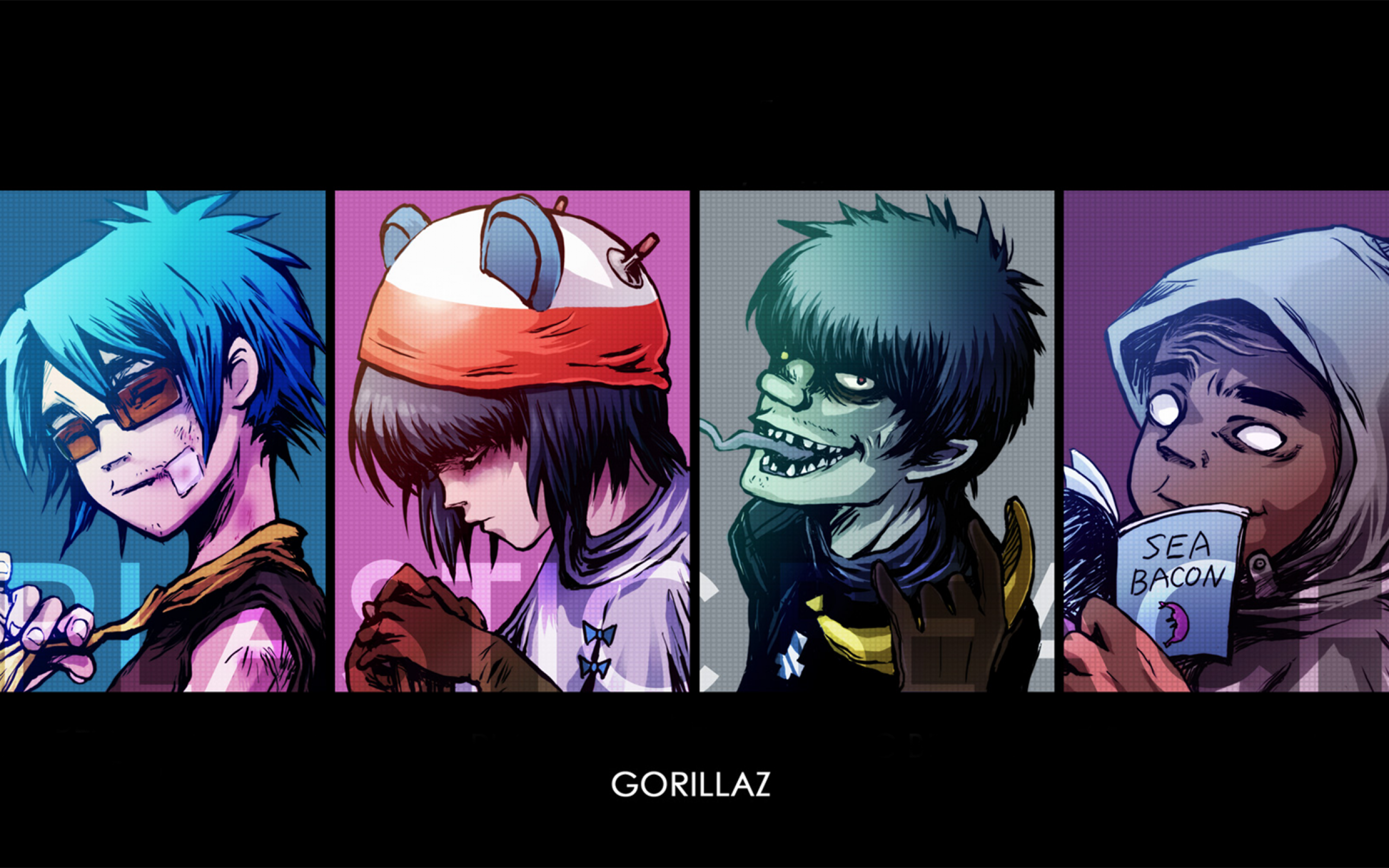gorillaz wallpaper,cartoon,anime,fictional character,cg artwork,fiction