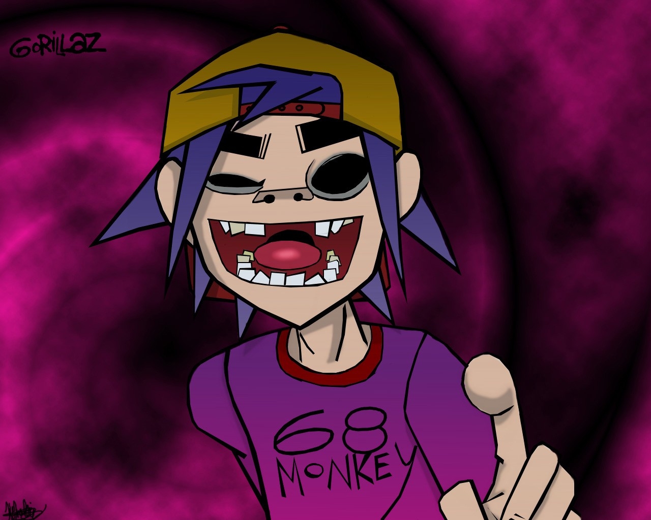 gorillaz tapete,karikatur,animierter cartoon,anime,animation,erfundener charakter