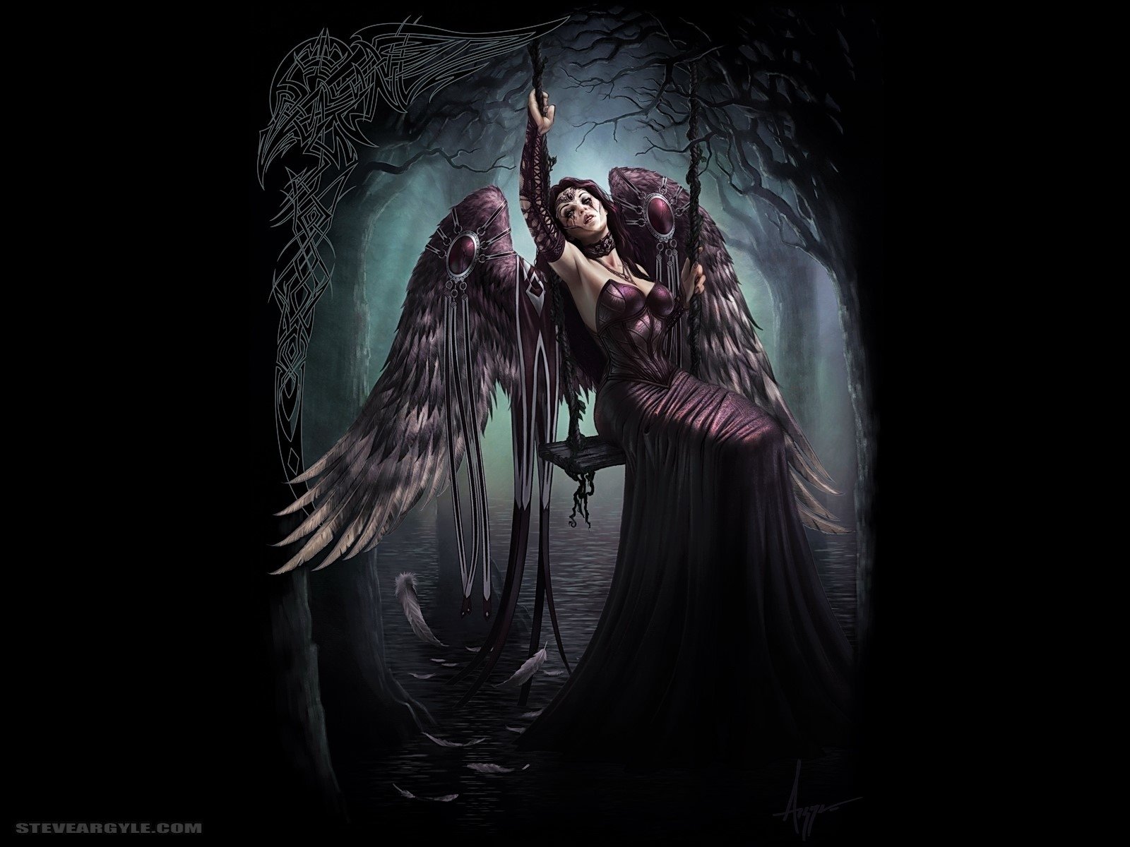 gothic wallpaper,darkness,cg artwork,demon,fiction,fictional character