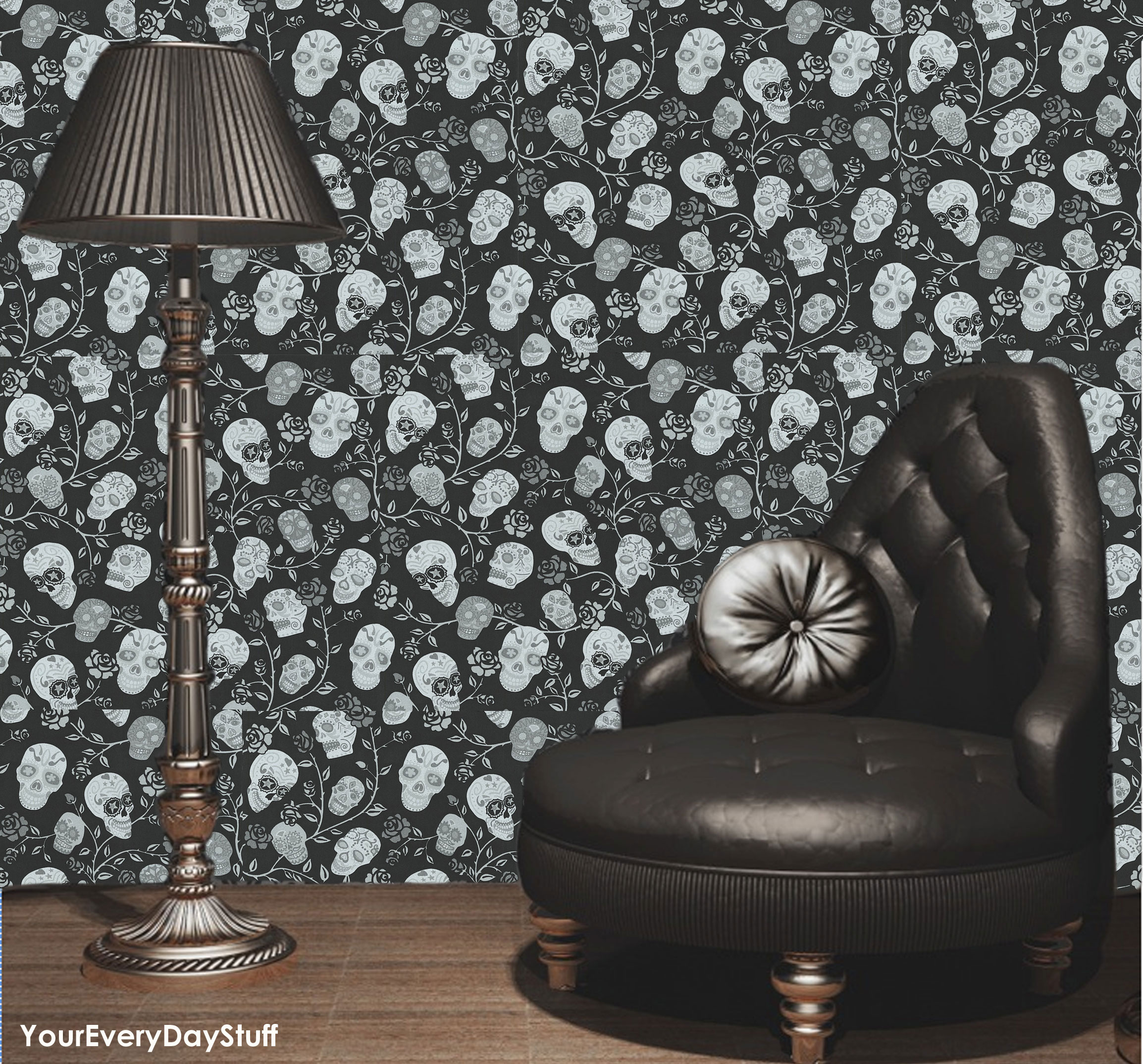 gothic wallpaper,furniture,lamp,wall,lighting,wallpaper