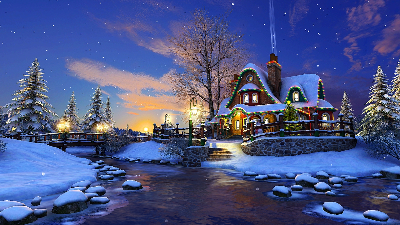 christmas wallpaper hd,winter,sky,night,freezing,snow