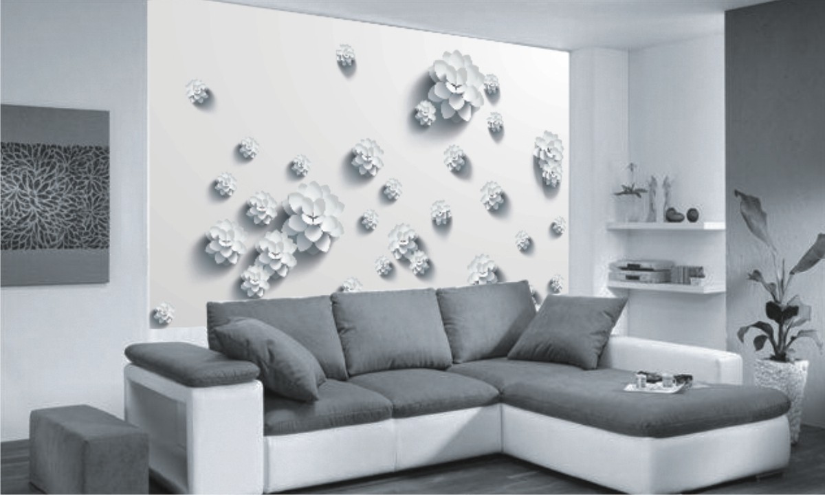 carta da parati 3d per pareti,soggiorno,mobilia,divano,bianca,camera