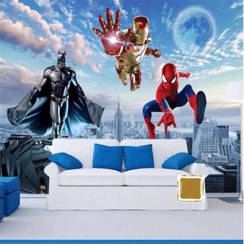 3d wallpaper for walls,superhero,fictional character,mural,hero,sky