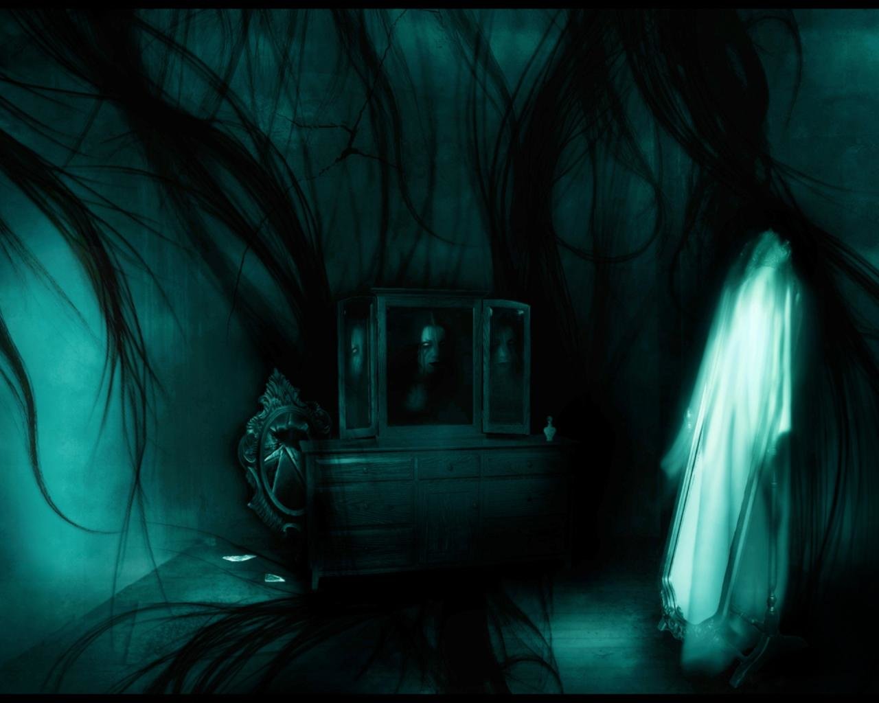 ghost wallpaper,fiction,darkness,cg artwork,illustration,digital compositing
