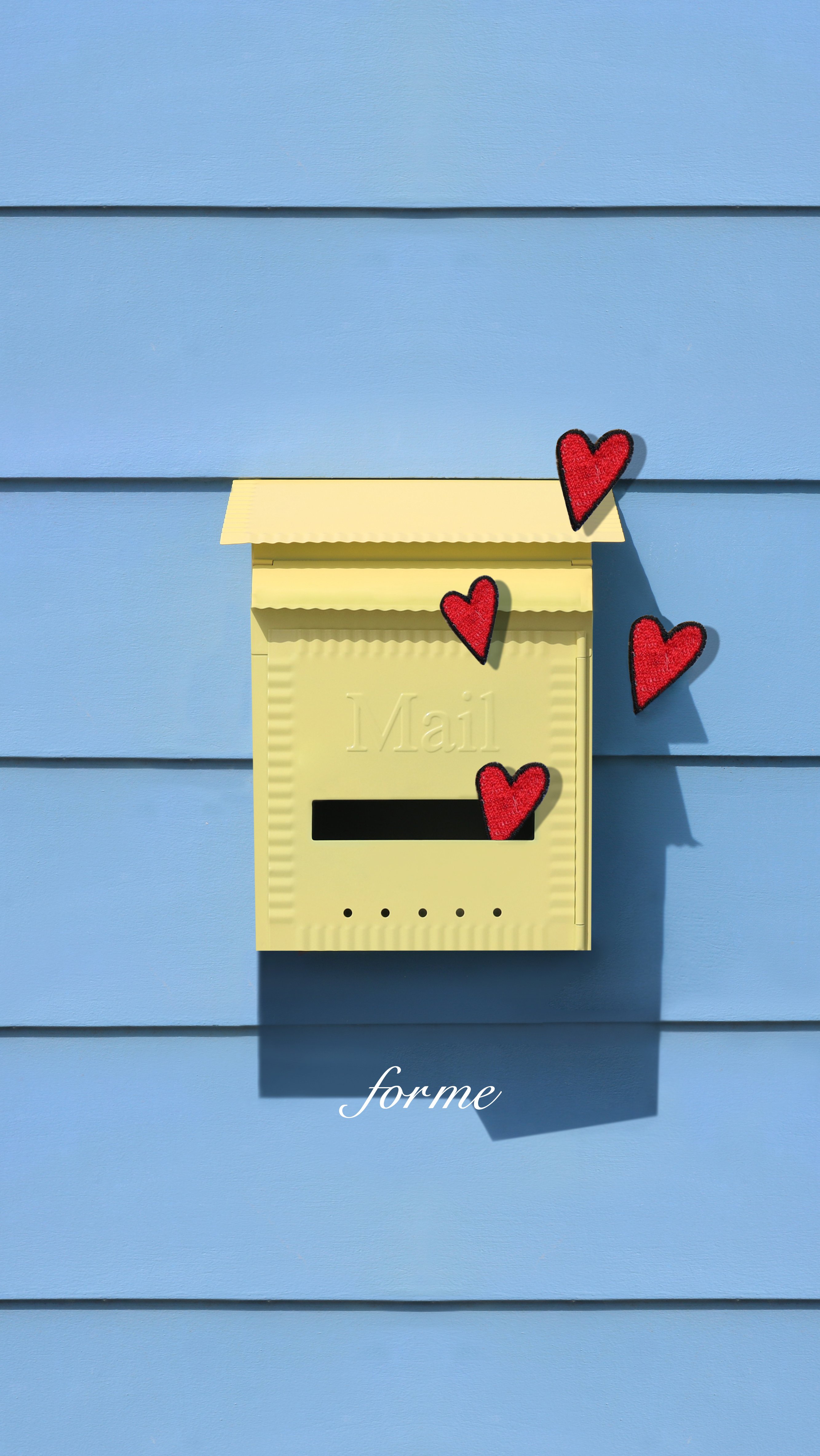 wallpapers for me,yellow,birdhouse,love,mail,illustration
