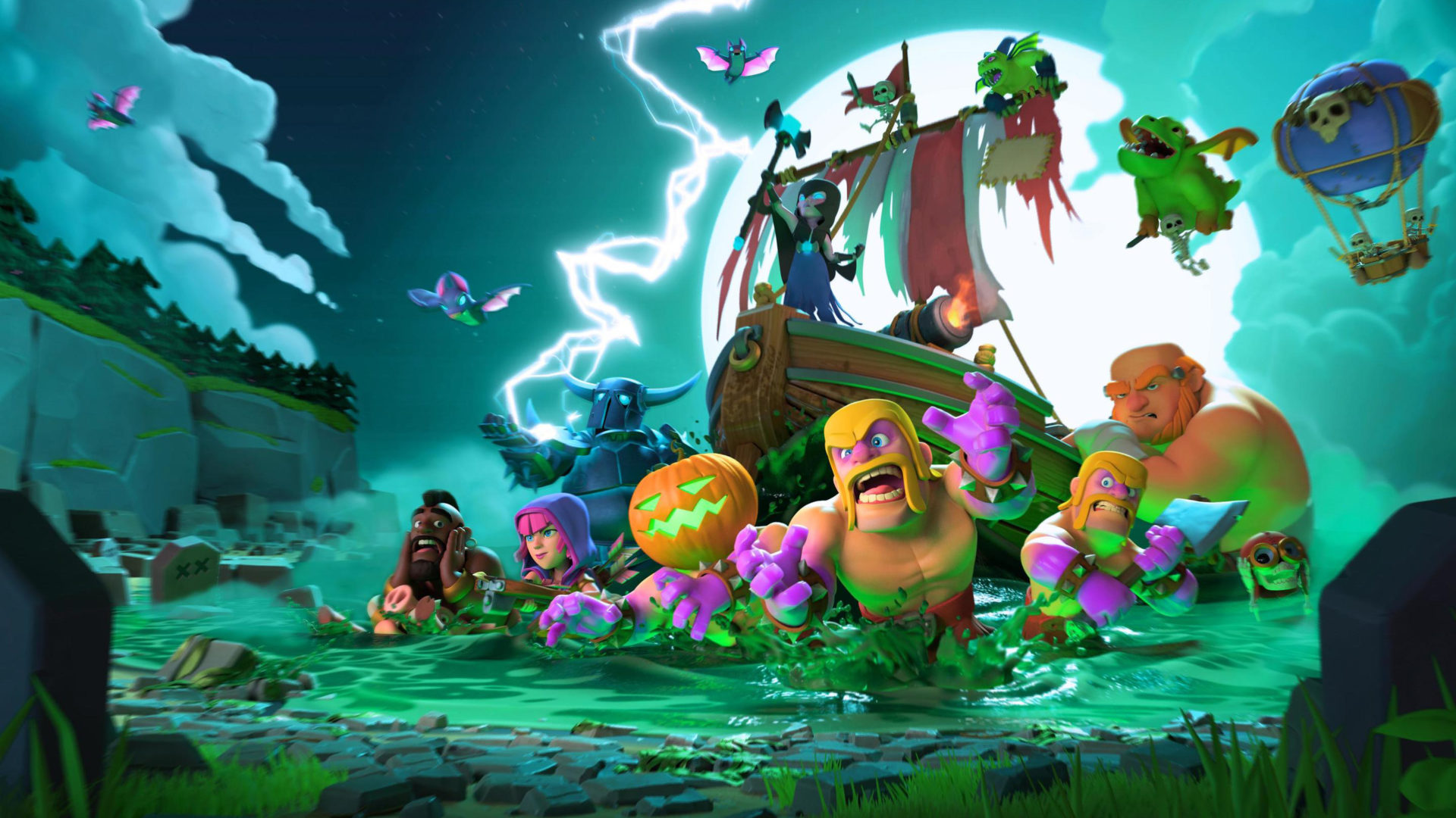 coc wallpaper,adventure game,animated cartoon,illustration,organism,screenshot