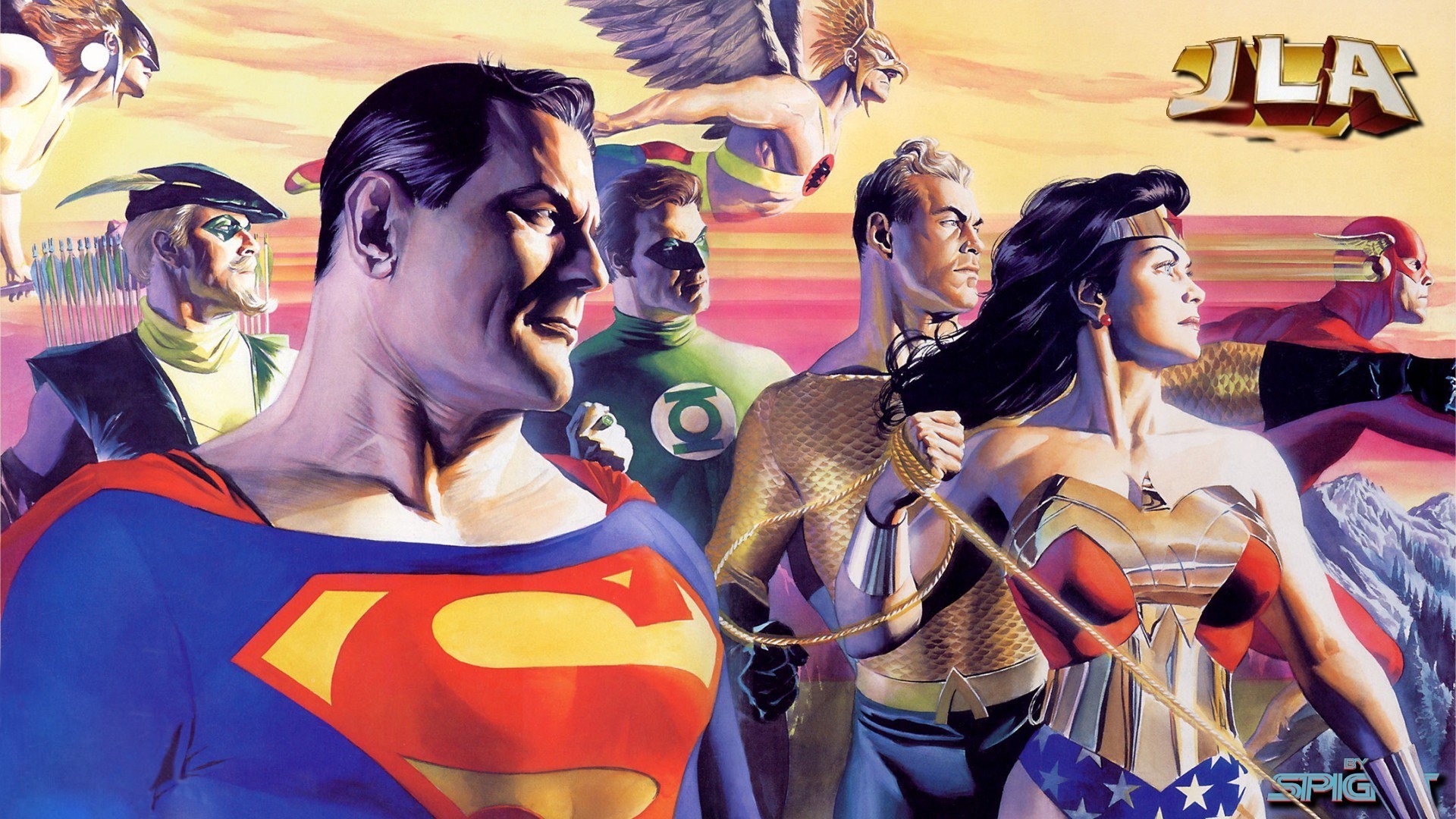 正義リーグの壁紙,スーパーマン,スーパーヒーロー,ヒーロー,架空の人物,正義リーグ