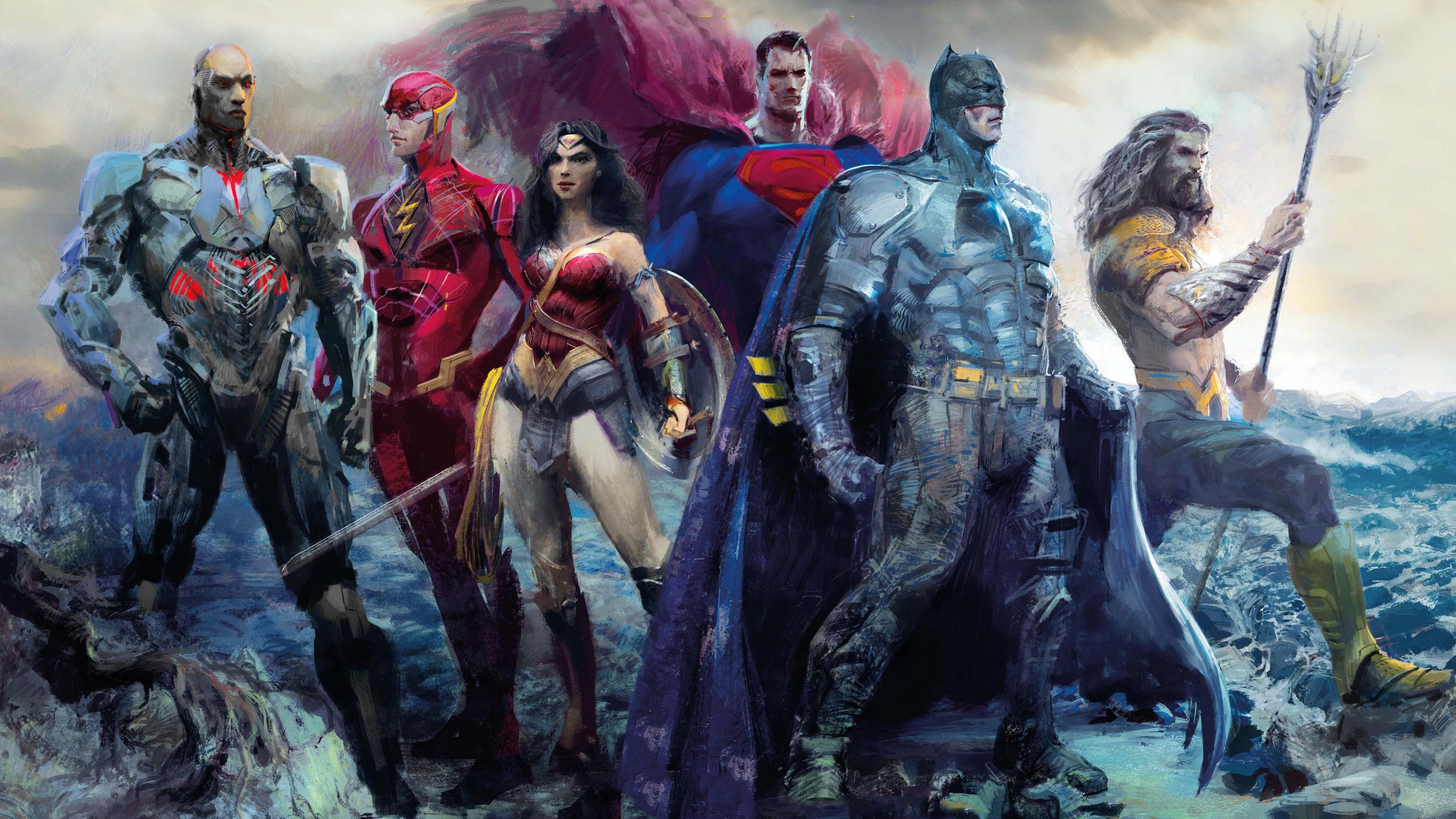justice league wallpaper,fictional character,action adventure game,superhero,hero,action figure