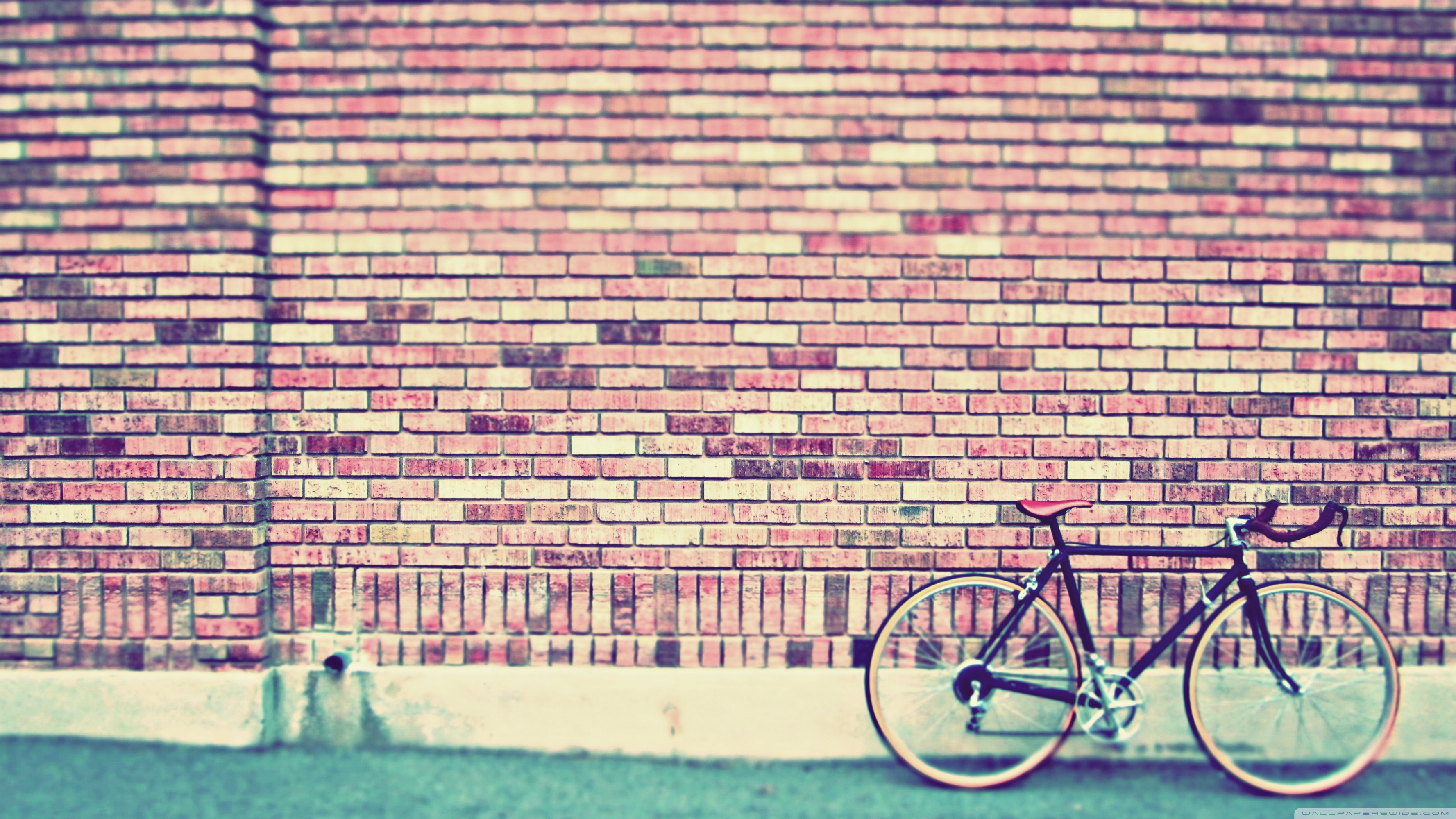 bike wallpapers hd,brick,bicycle,brickwork,wall,bicycle accessory