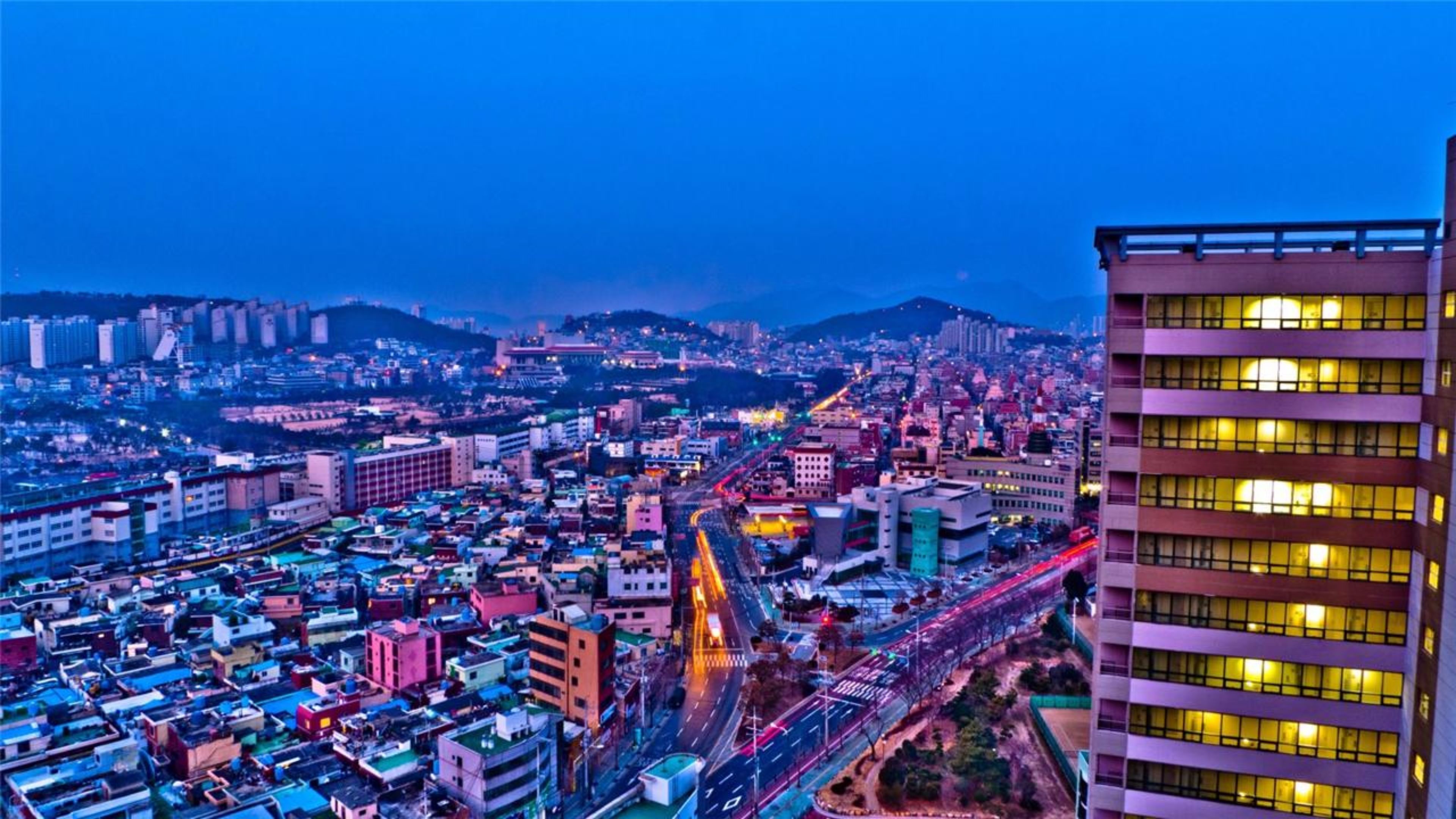 papel pintado coreano,área metropolitana,paisaje urbano,ciudad,área urbana,noche