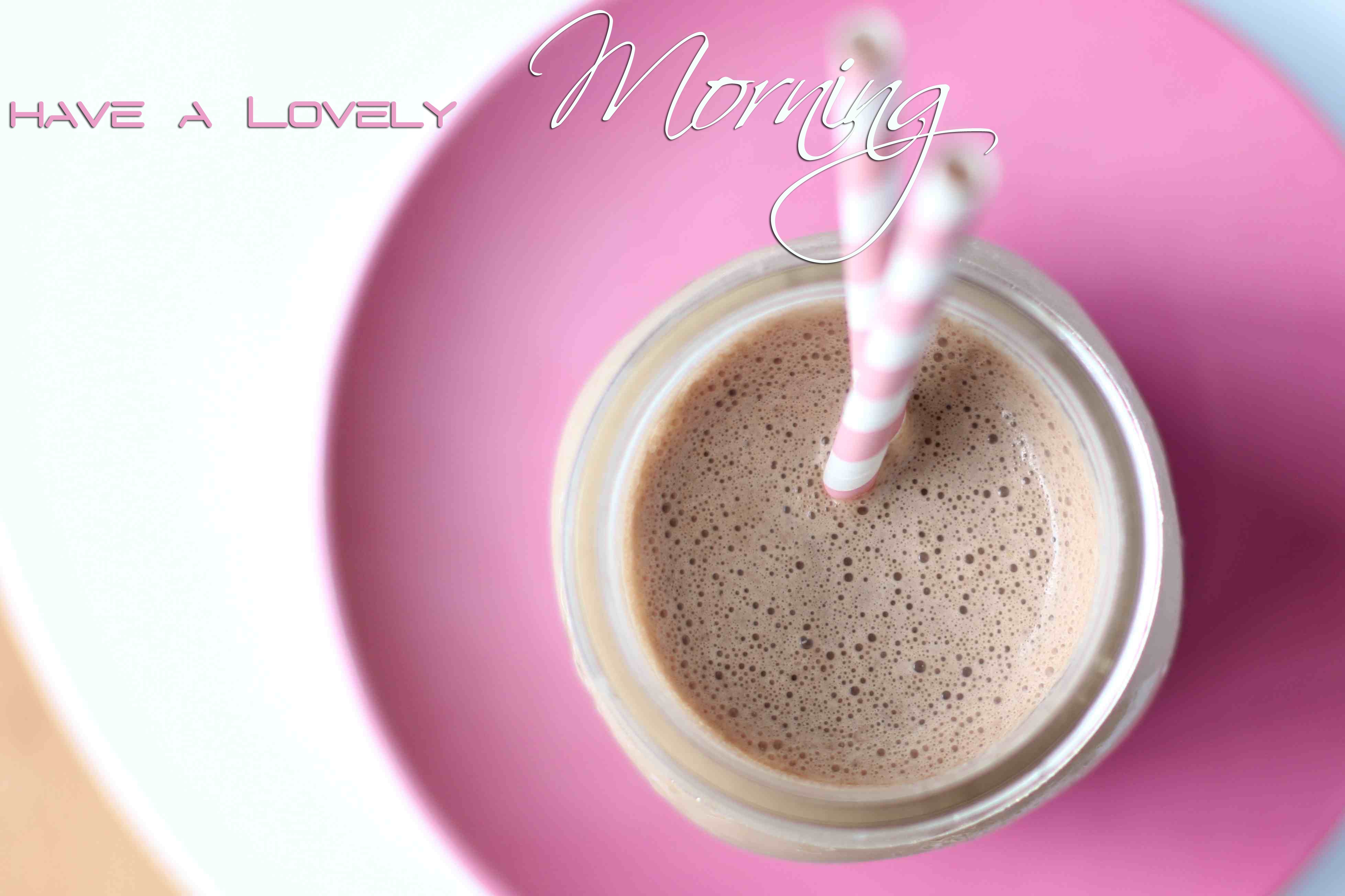 good morning hd wallpaper,pink,milkshake,smoothie,chocolate milk,food