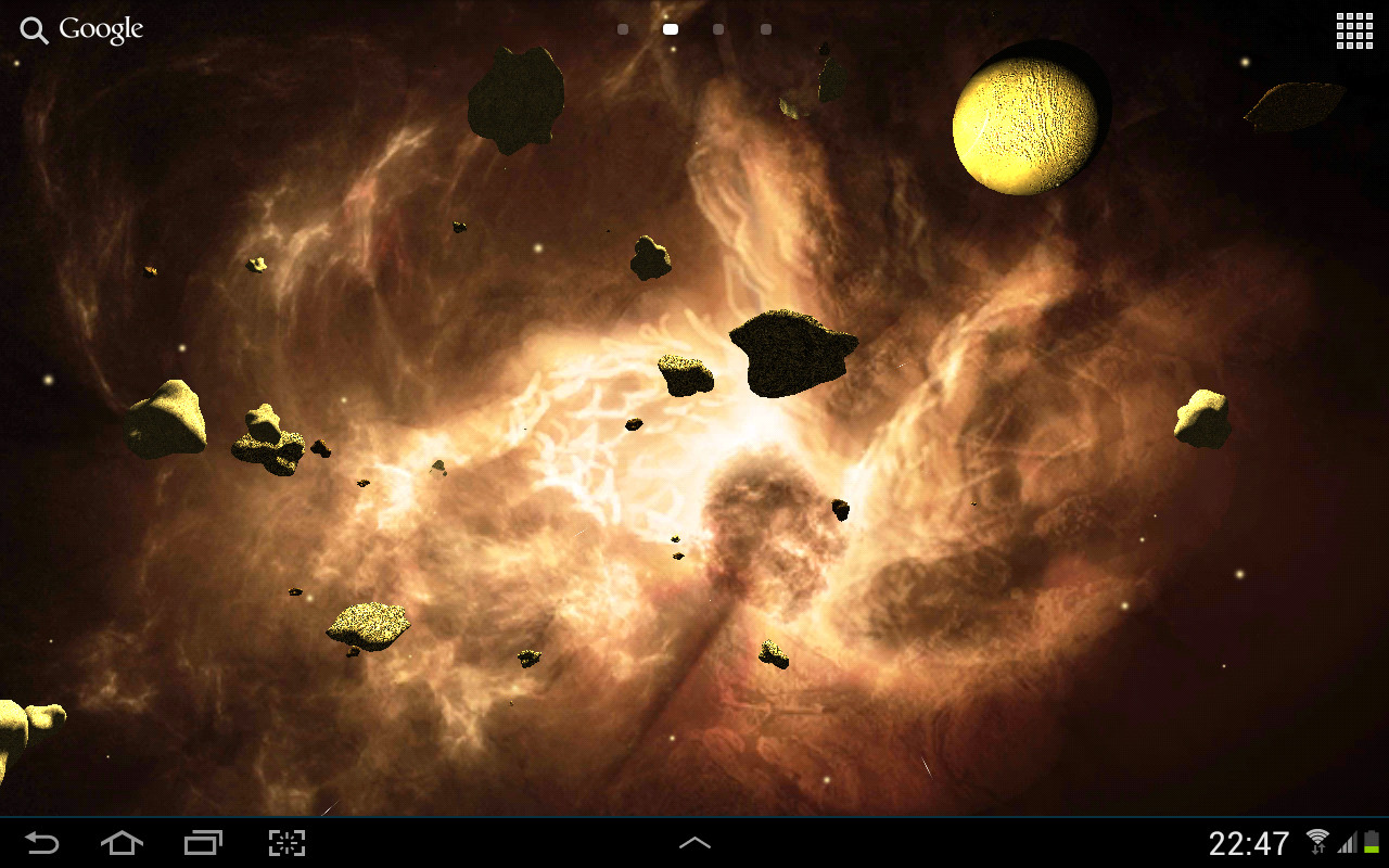 fondo de pantalla 3d para android,atmósfera,cielo,objeto astronómico,espacio,captura de pantalla