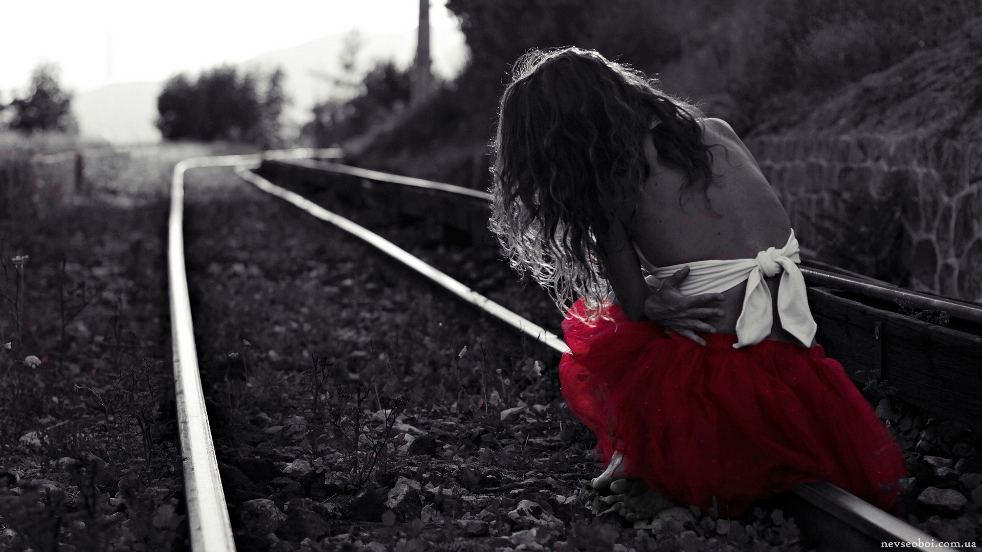 sad girl wallpaper,black,track,black and white,photography,stock photography