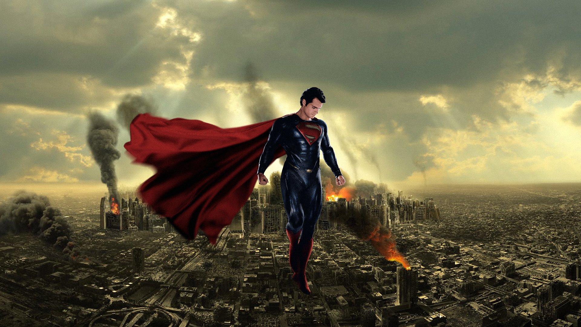 fond d'écran superman,superman,super héros,personnage fictif,ligue de justice,compositing numérique