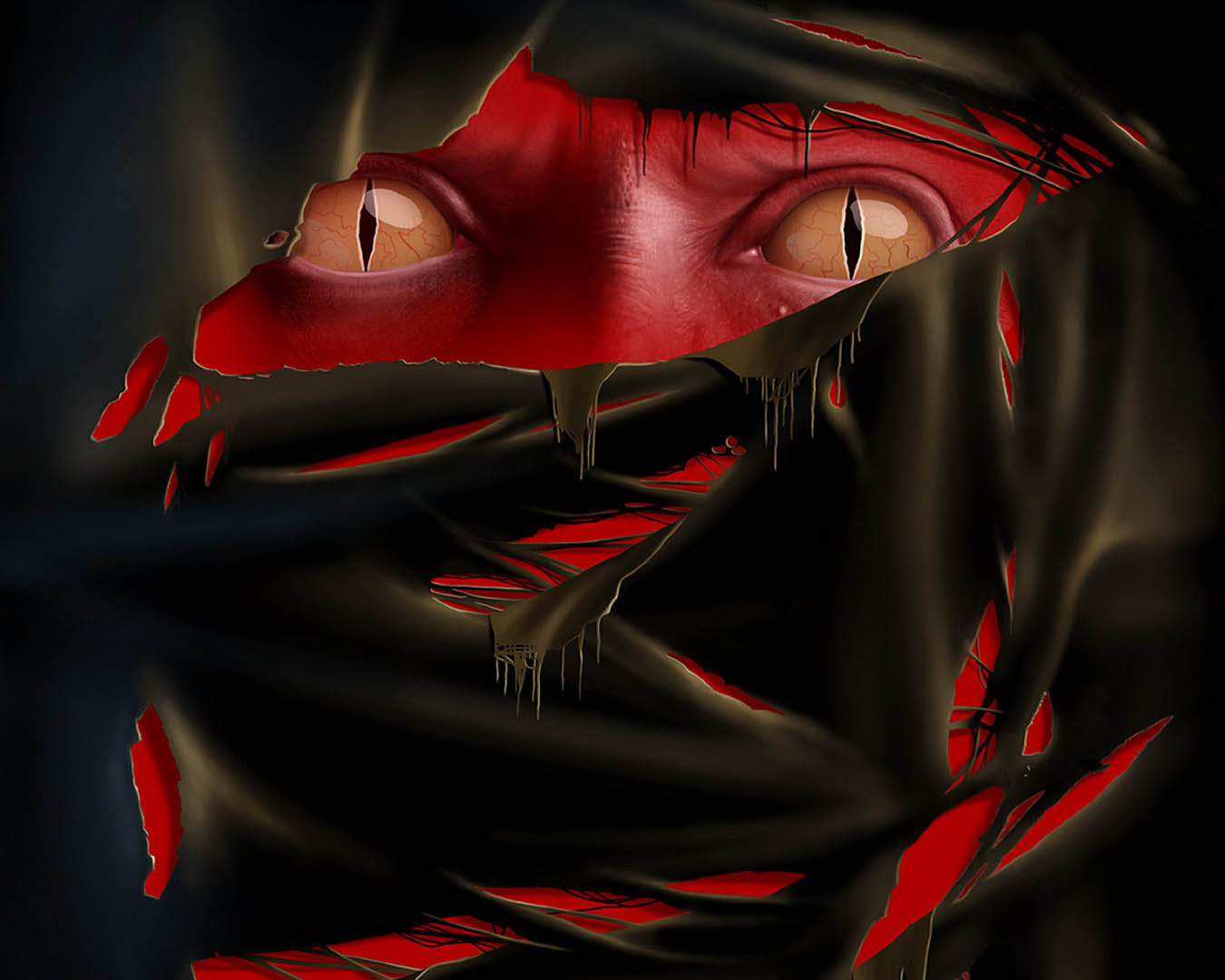 공포 벽지,빨간,말뿐인,어둠,입,cg 삽화